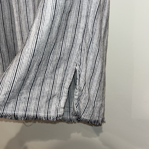 CARVE DESIGNS Blake Linen Pants Wide Leg Cropped Striped Women’s Small Pockets - Picture 4 of 8